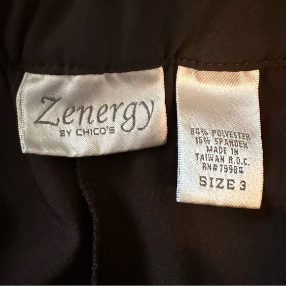 Chico's Zenergy Classic Brown Ankle Pants Size 3 - Picture 6 of 7